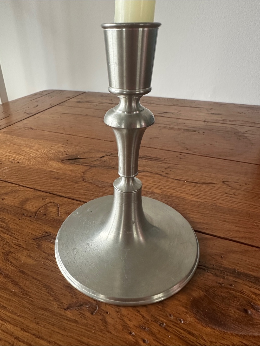 Vintage Selangor Pewter Candlestick - 97% Pure